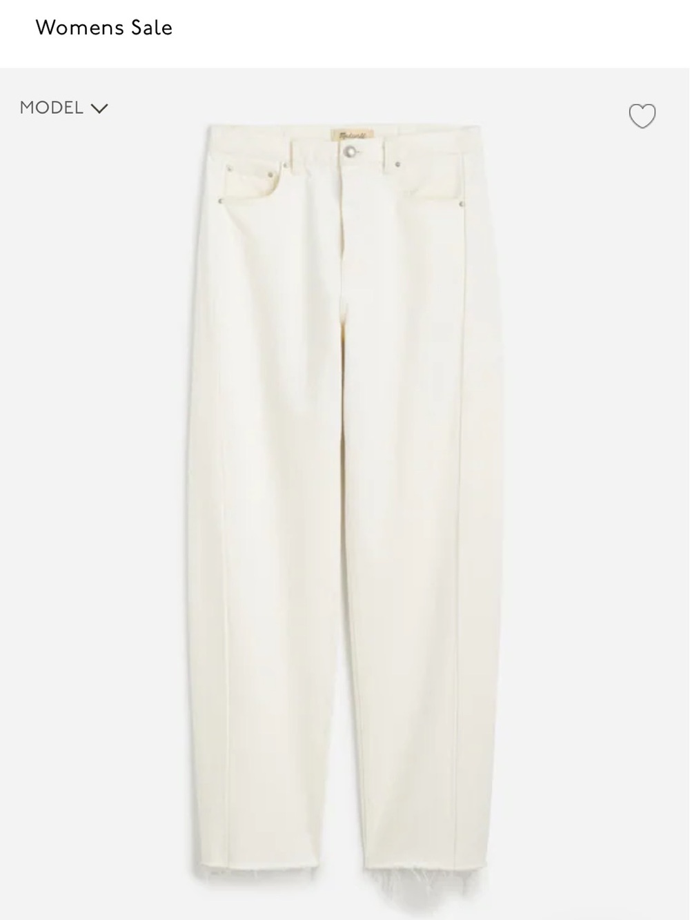 Madewell pieced barrel leg jeans